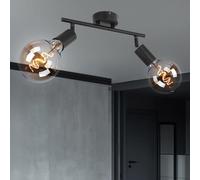 Lampada Spot Faretto Spot Plafoniera 2xLED Filamento Nero Faretto Mobile [EEK: F]