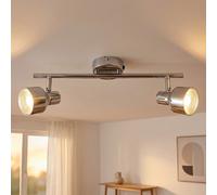 Lampada Spot Plafoniera 2 Fiamma Punti Mobile Cromo Trasparente LED [EEK: Non valutato]