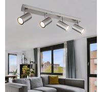 Lampada Spot Plafoniera Binario Faretti Metallo Nichel Orientabile 4-Flammig [EEK: Non valutato]