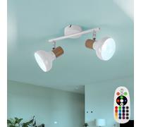 Lampada Spot Plafoniera Corridoio Mobile Bianco RGB LED Telecomando Dimmerabile [EEK: F]
