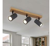 Lampada Spot Plafoniera Lampada Parete GU10 Simil Legno Nero Grafite Regolabile