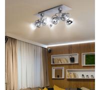 Lampada Spot Plafoniera Mobile Lampada Letto Argento L 32 CM