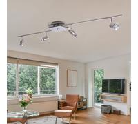 Lampada Spot Plafoniera Posto Orientabile Lampada Sala Pranzo 4 Fiamma L 110 CM