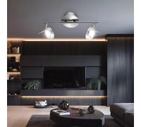Lampada Spot Plafoniera Punti Flessibile Nichel Opaco LED