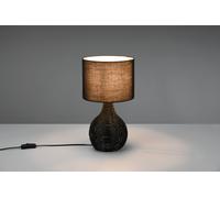 Lampada SPROUT in sisal H.39,5cm e paralume nero opaco R51291002