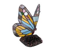 Lampada stile tiffany da appoggio a farfalla incredibili colori Dimension 17x12