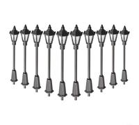 Lampada stradale a LED in scala HO per layout di treni ferroviari modellini - Kit di plastica per lampione a luce bianca da 65 mm