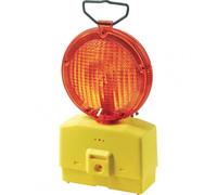LAMPADA STRADALE LAMPEGGIATORE A LED ARANCIO D.18 CM C/STAFFA ANCORAGGIO (11294)