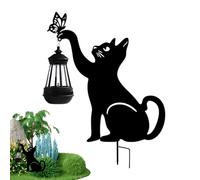 Lampada Sul Comodo Del Gatto, Lampada Decorativa Sul Del Gatto, Lanterna Da Giardino Solare - Lampada A Energia Solare In Metallo Per Gatti, Lampada Solare Solare Per Giardino, Pelo