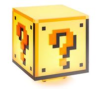 Lampada Super Mario Question Block Luce da Notte Ufficiale Nintendo per Camera da Letto, USB o Batterie