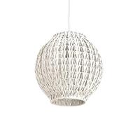 Lampada Tahia, sospensione in rattan, bianco, 60 W, ø 31 x H 31 cm