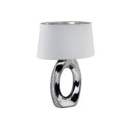 Lampada tavolo da Interno E27 in Ceramica Argento