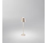 Lampada Tavolo Esterno Mini Diva Contemporanea Alluminio Sabbia Led Luce Calda