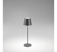 Lampada Tavolo Esterno Moderna Diva Alluminio Grigio Led 1,5W 3000K