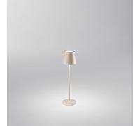 Lampada Tavolo Esterno Moderna Mini Diva Alluminio Beige Led 1,5W 3000K