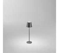 Lampada Tavolo Esterno Moderna Mini Diva Alluminio Grigio Led 1,5W 3000K