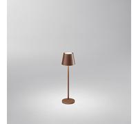 Lampada Tavolo Esterno Moderna Mini Diva Alluminio Ruggine Led 1,5W 3000K
