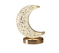 LAMPADA TAVOLO LED RICARICABILE CRISTALLO ATMOSFERA 3W DIAMANTE TOUCH MEZZA LUNA [EEK: A++]