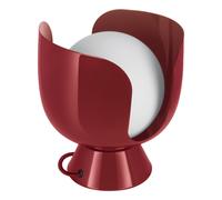 OSRAM Lampada da tavolo Decor Corolle E14, metallo e vetro, cavo tessile, lampadine sostituibili, stile retrò, rosso