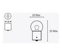 Lampada TECNIUM g18 6v 10w-10 Unità per Moto Ricambi Accessori