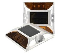 Lampada terra a energia solare a 6 LED Lampada terra impermeabile per esterno Lampada strada super luminosa Visibilità 500M Resistente alluminio pressofuso IP68 per vialetti