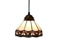 Lampada Tiffany Piccola da 8 Pollici Lampada A Sospensione A Soffitto in Vetro Colorato Deco Vintage Roma Appesa per Camera da Letto Cucina Isola Sala da Pranzo Soggiorno