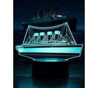 Lampada Titanic 3d Decorativa, Con 7 Colori Cangianti, Regalo A Tema Titanic Ideale Per Donne, Mogli E Fidanzate, Perfetto Per Anniversari Romantici E Compleanni, Adatto Sia A Uomini Che A Donne
