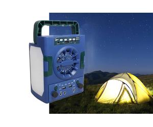 Lampada Torcia Emergenza Solare Campeggio 2 Lampadine Cassa Bluetooth FM HP-666