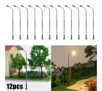 Lampada treno lampione palo bianco caldo 14 cm led metallo scala 1:75 testa sing
