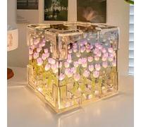 Lampada Tulipani,Lampada a Tulipani LED,Luce Notturna Fai Da Te a Forma Di Tulipano,Luce Notturna a Specchio a Forma di Tulipano per Camera da letto,Soggiorno,Desktop,Decorazione Della Casa (Viola)
