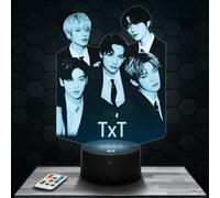 Lampada TxT deco per camera da ragazza Lampada 3D TxT oggetto K-pop Corea Pop Coreana idea regalo decorazione luce soffusa luce notturna deco ufficio. Idea Regalo Natale originale per adolescenti TOP
