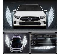 Lampada universale per proiezione di tappeti con ali d'angelo, specchietto retrovisore, luce decorativa per porta di benvenuto esterna per Benz Toyota