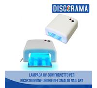 LAMPADA UV 36W FORNETTO PER RICOSTRUZIONE UNGHIE 4 BULBI GEL SMALTO NAIL ART
