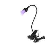 Lampada UV, 395nm UV HA CONDOTTO LA Luce Con Morsetto A Collo di Cigno USB 3W UV Luce Nera for La Polimerizzazione UV Blacklight Poster Gel Nail Polimerizzazione vernice fluorescente,Stagionatura Eff