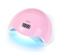 Lampada UV a LED SUN5 da 48 W for asciugatura unghie con 4 timer, sensore automatico, tutti gli accessori for strumenti professionali for nail art in gel(Pink)