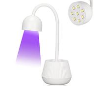 Lampada UV del chiodo del LED, lampada del chiodo 24W, 365nm 405nm essiccatore del chiodo, lampada UV del gel del collo di cigno girevole a 360 ° per la ricarica USB dei chiodi