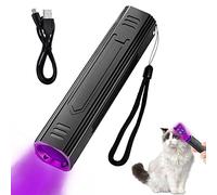 Lampada UV in legno, portatile, 365 nm, per animali domestici, gatti, cani, luce nera, rilevatore di tigna, rilevatore di urina per medici e animali domestici, per analizzare la pelle di cani e gatti
