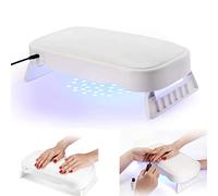 Lampada UV LED 2 in 1 per unghie, con bracciolo, 48 W, per manicure e asciugatura delle unghie, per asciugare lo smalto gel e il poggiamani