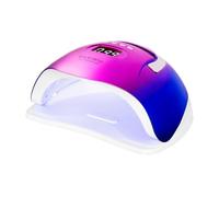 Lampada UV / LED con design metallico da 220 Watt, sensore, funzione timer e modalità a basso calore (blu/rosa metallizzato 220 W)