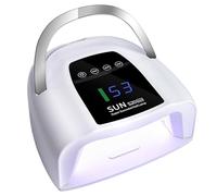 Lampada UV LED ricaricabile for nail art for la cura dello smalto in gel, 48, asciugatrice for unghie con sensore di movimento, strumento professionale for(White)