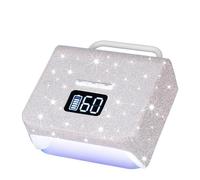 Lampada UV LED Unghie, Lampada for unghie LED UV argento ricaricabile Lampada UV ricaricabile 220W Lampada for polimerizzazione rapida ad asciugatura rapida con display
