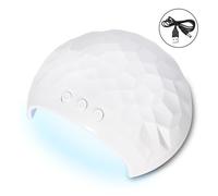 Lampada UV LED Unghie, Lampada UV LED for unghie, asciugatrice for smalto gel acrilico a rapida polimerizzazione, lampada UV for unghie con 3 timer(White)