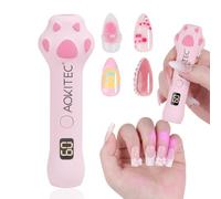 Lampada UV LED Unghie Rosa Aokitec, Lampada Unghie con display LCD, Luce UV Unghie, Mini Fornetto Unghie, polimerizzazione rapida, design a forma di artiglio di gatto come regalo