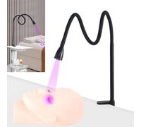 Lampada Uv Per Ciglia Con Benda Sull'Occhio E Occhiali, Lampada Polimerizzante Per Colla Uv Usb Con Clip, Lampada Per Estensione Ciglia A Led, Interruttore A Pedale, Collo Di Cigno Flessibile,Black