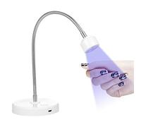 Lampada UV per la Cura delle Unghie, 3 Sfere della Lampada, Asta della Lampada Regolabile a 360° Lampada per Unghie Flash Cure Lampada UV con Timer di Ricarica USB Anni '60 per