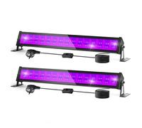Lampada UV per la polimerizzazione, 1/2 pezzi di proiettore UV 385-405NM fluorescente luce ultravioletta nera 36/72W festa palco discoteca decorazione retroilluminazione a LED for bar DJ(36W 2pcs)
