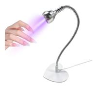 Lampada UV per Unghie Con Pedale E LED A Collo Di Asciugatura Rapida | Lampada di Polimerizzazione per Unghie per Donne Ragazze Costruzione Gel Viaggio Casa Salone Spa Trasferta