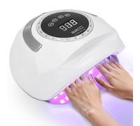 Lampada UV per unghie in gel, 4 impostazioni timer, display digitale, 268 W, con 72 perline, sensore auto con luce manuale, per salone e casa