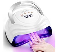 Lampada UV per unghie in gel da 380 W, lampada LED con 81 perline e 4 timer, essiccatore per unghie gel con display digitale e sensore, lampada UV per tutti gli smalti in gel UV, per saloni di unghie