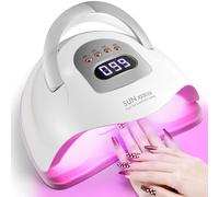 Lampada UV per unghie in gel neonail, lampada UV con 81 perline, lampada LED da 380 W con display digitale, timer e sensore, essiccatore per unghie in gel UV, per salone di unghie e uso domestico